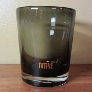 tatine smoked glass candle holder (W4887)